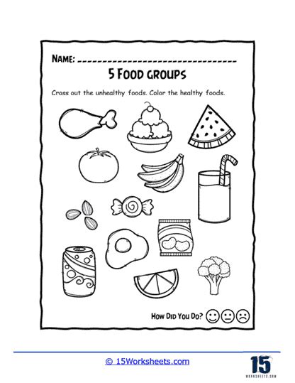 Food Groups Worksheets 15