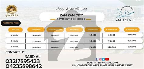 5 Marla Residential Plot Files For Sale On Easy Installment In Zam Zam