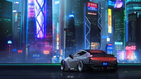 Futuristic City Cityscape Artwork Car Vehicle HD Wallpaper