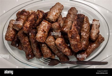 Plate With Grilled Cevapcici Balkan Cuisine Stock Photo Alamy