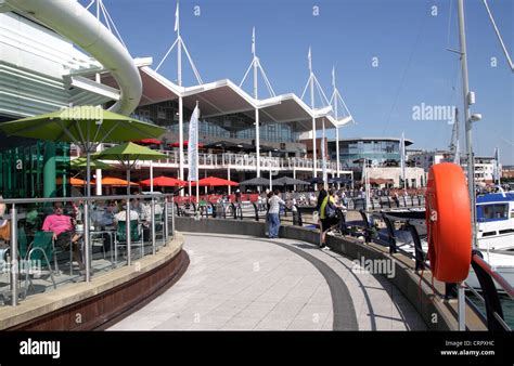 Cafes and restaurants Gunwharf Quays Portsmouth Stock Photo - Alamy