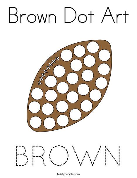 Brown Dot Art Coloring Page - Twisty Noodle