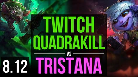 Twitch Vs Tristana Adc Quadrakill Legendary Kda Euw