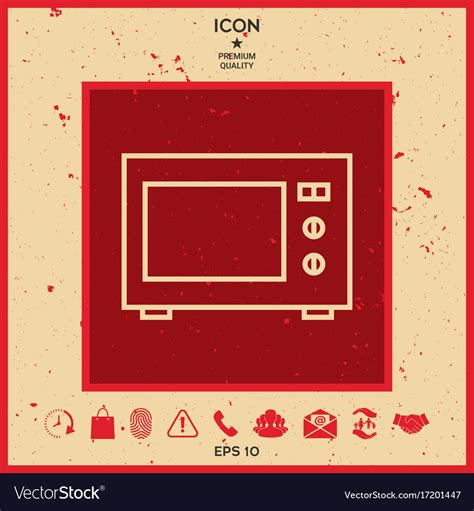 Microwave Oven Linear Icon Royalty Free Vector Image