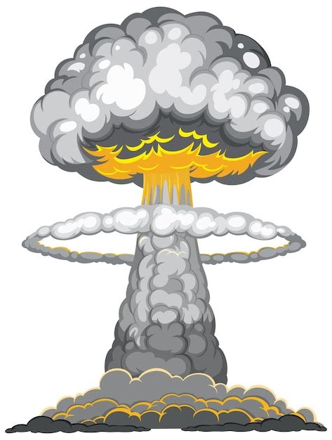 Free Vector | Atomic bomb mushroom cloud