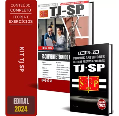 Kit Apostila Concurso Tj Sp Escrevente Provas Anteriores Tj Sp