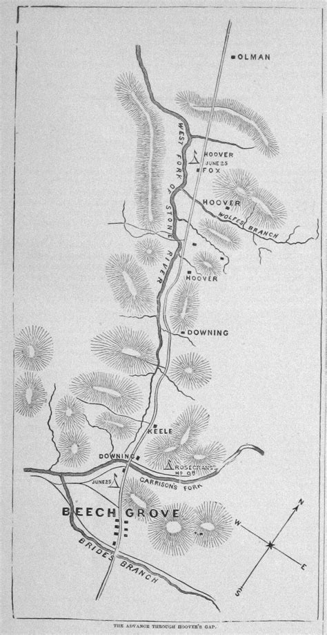 Hoovers Gap Map Civil War Pictures