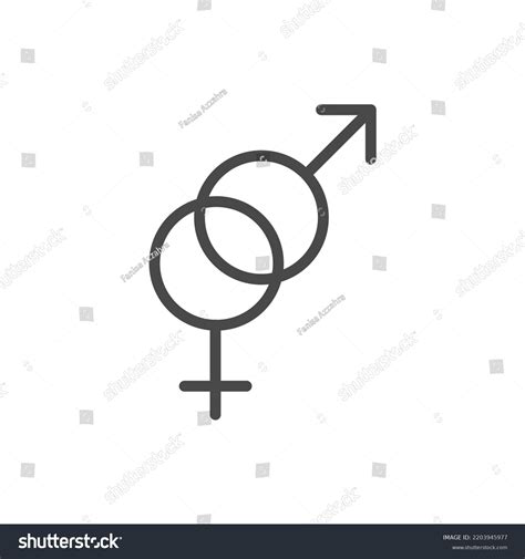 Heterosexual Gender Symbol Icon Vector Male Stock Vector Royalty Free