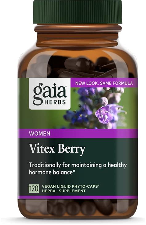 Gaia Herbs Vitex Berry árbol Castido Apoya El Equilibrio Hormonal Y