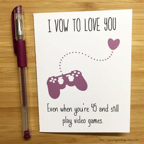 Cute Love Card For Video Game Lovers Happy Anniversary Card Etsy