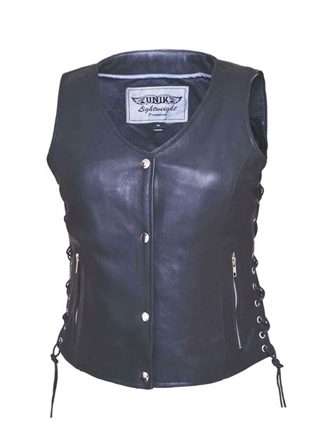 Ladies Vest Premium Leather 2681ng Arizona Biker Leathers Llc