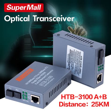 BISA COD HTB 3100 A B 25KM NetLINK 10 100Mbps Single Fiber Optical