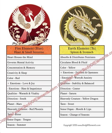 Characteristics Of The Five Elements Traditional Chinese Medicine