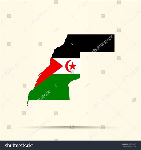 Map Western Sahara Western Sahara Flag Stock Vector (Royalty Free ...