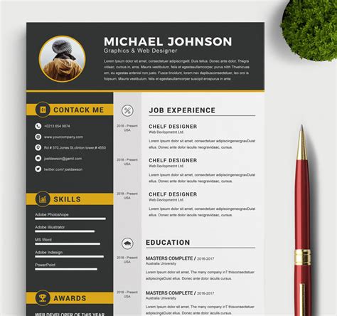 Michael Johnson Resume Template Templatemonster