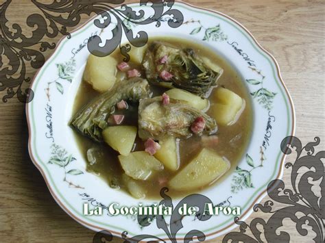 La Cocinita De Aroa GUISO DE ALCACHOFAS CON PATATAS Y JAMON