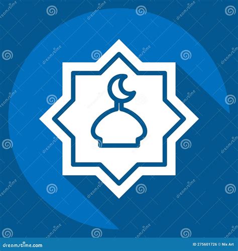 Icon Rub El Harb Related To Eid Al Adha Symbol Long Shadow Style