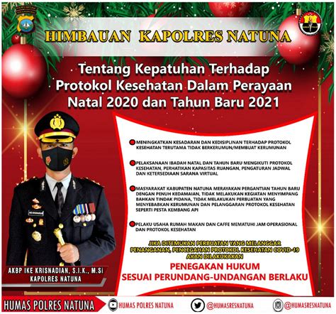 Perayaan Natal Dan Tahun Baru Ini Himbauan Kapolres Natuna