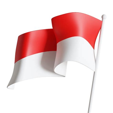 Premium Photo | Indonesia flag waving 3D sign illustration