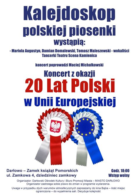 Kalejdoskop Polskiej Piosenki Koncert Z Okazji 20 Lat Polski W Unii