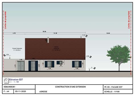 Plan de façade et toiture PCMI 05 ou DP4 Réalisation Des Plans 2D et