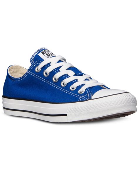 Converse Mens Chuck Taylor Ox Casual Sneakers From Finish Line In Blue