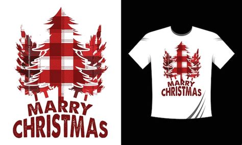 Premium Vector Merry Christmas Tshirt Design Template With Christmas Tree