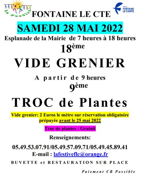 Vide Grenier Et Troc De Plantes Fontaine Le Comte