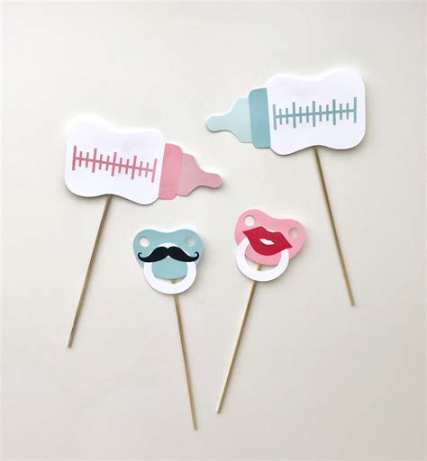 Gender Reveal Party Photo Booth Props Staches Or Lashes Photo Etsy Canada