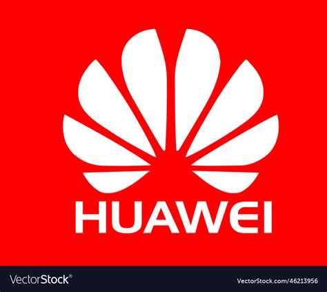 Huawei logo brand phone symbol with name white Vector Image