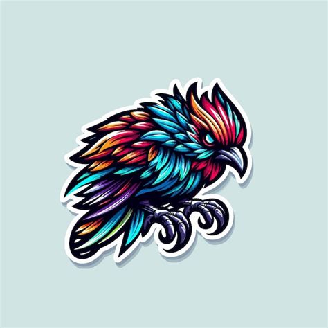 Sticker Del Logotipo Del Vector De Aves Vector Premium Generado Con Ia