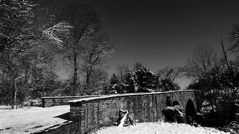 Stone Bridge Snow Scene Manassas Battlefield Va Flickr