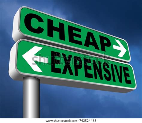expensive cheap compare prices   stock illustration