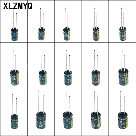 Pcs Box Uf Uf Capacitor Kit Aluminum Electrolytic Capacitors Set