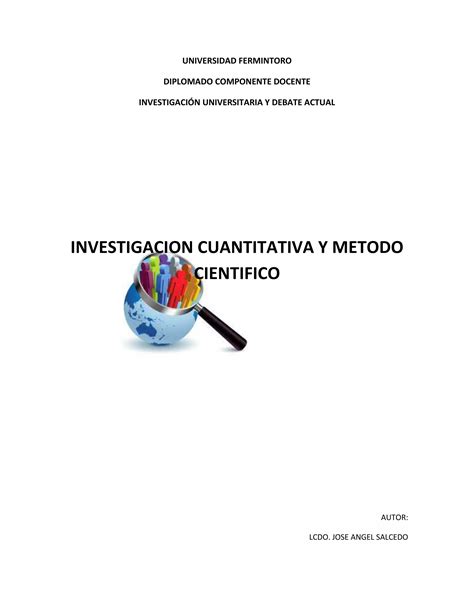 Método Científico Y La Investigación Cuantitativa Pdf