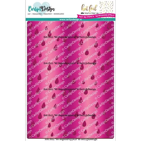 Hot Foil Plate A Raindrops Cdhf Craftlines B V