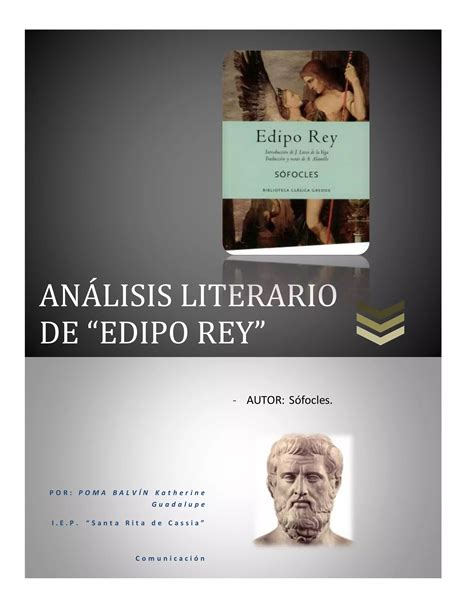 Análisis literario de Edipo rey Sófocles PDF Descarga Gratuita