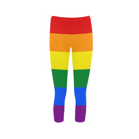 Gay Pride Rainbow Flag Stripes Capri Legging Model L02 Id D346824