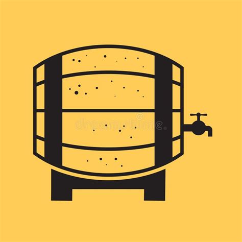 Beer Barrel Vector Illustration Decorative Background Design Stock