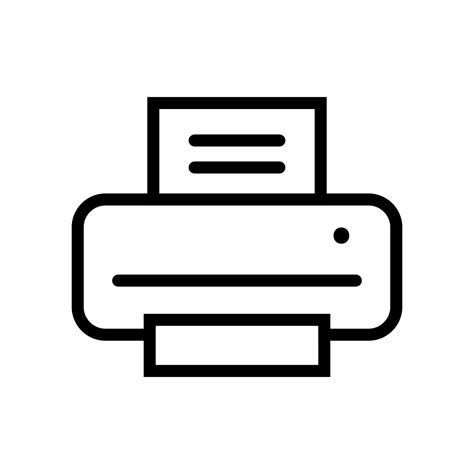Printer Icon Vector Copy Machine Illustration Sign Fax Symbol