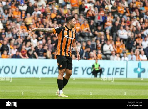 Ozan Tufan Of Hull City Appeals To The Ref Stock Photo Alamy