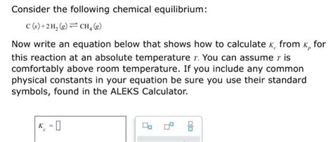 Solved Consider The Following Chemical Equilibrium Chegg