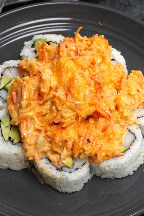 Volcano Roll Sushi Recipe With A Lava Topping