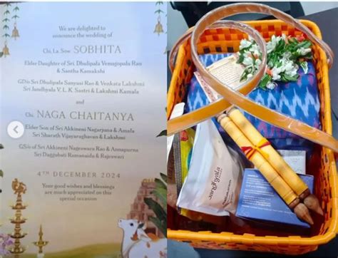 Sobhita Dhulipala Naga Chaitanya Wedding Card Leaked Details You Can