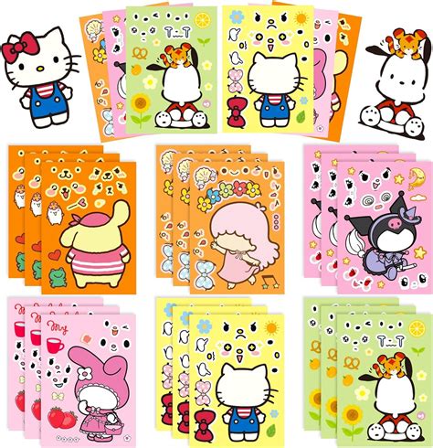 Amazon Pcs Cartoon Make Your Own Stickers Kawaii Make A Face