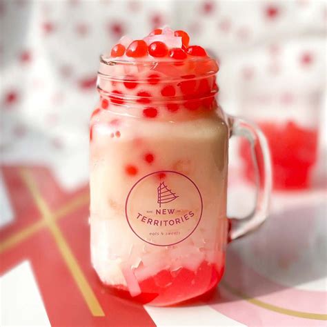 Valentine S Day Lychee Strawberry Popping Boba Tea Kit For In