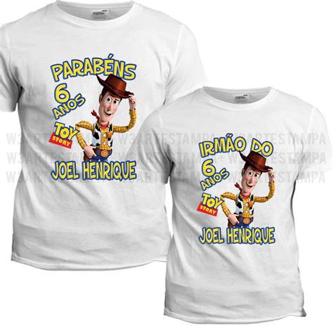 6 Camisetas Toy Story Kit Aniversário Elo7 Produtos Especiais