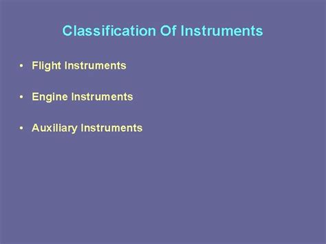 Lesson 16 Aircraft Instrument Systems Classification Of Instruments