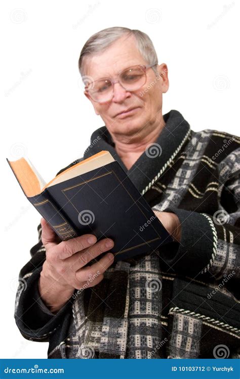 Elderly Man Reading A Book Stock Photo Image Of Father