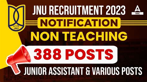 Jnu Recruitment Jnu Non Teaching Recruitment For Junior